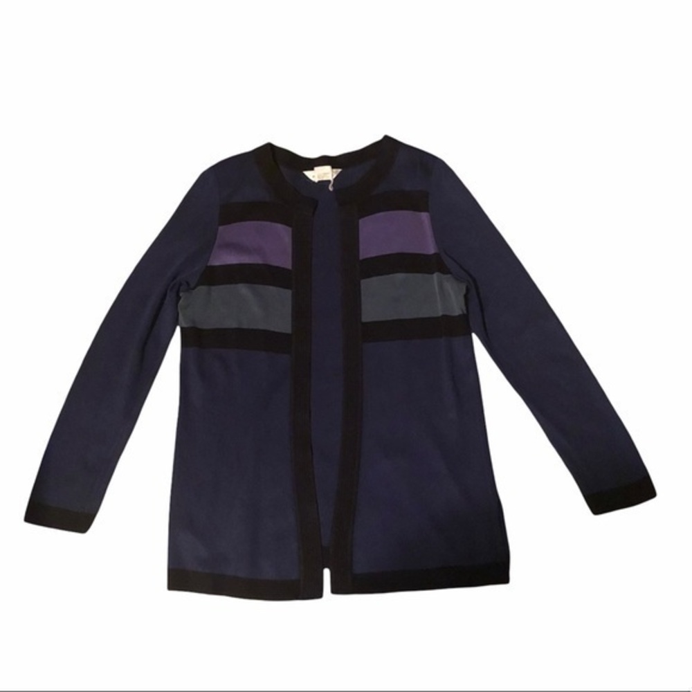 Misook dark blue sweater cardigan
